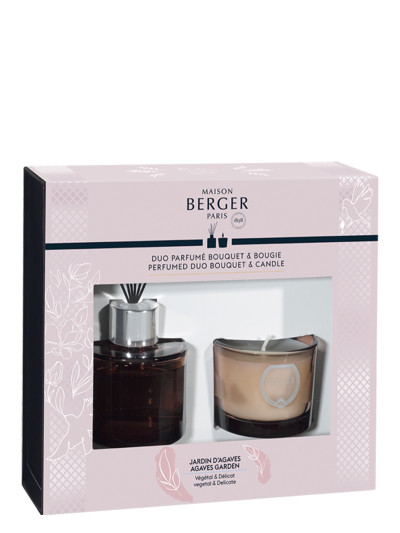 Duo Minis Bouquet et Bougie Joy - Jardin d'Agaves | MAISON BERGER