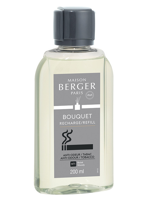 MAISON BERGER, Recharge Bouquet Anti-Odeur Tabac - Boisé, Recharge pour  Bouquet Parfumé
