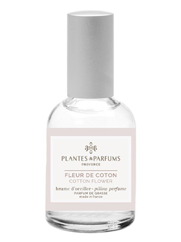 PLANTES & PARFUMS | Brume d'oreiller Fleur de Coton 50ml | Brumes d'oreiller  | IMBIEX SA