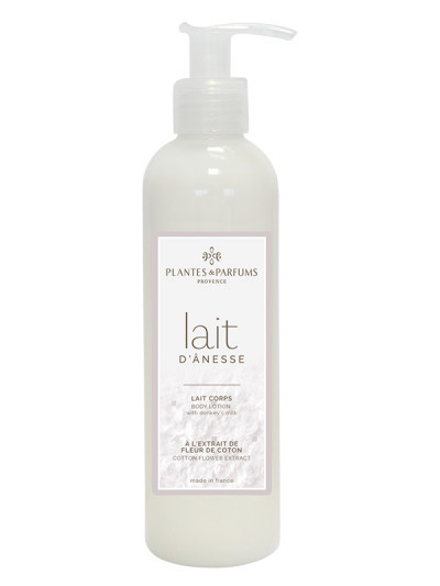 Lait corps au Lait d'Ânesse & Extrait de Coton 250ml | PLANTES & PARFUMS