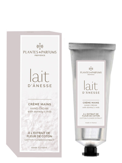 Crème mains Lait d'Ânesse & Extrait de Coton 75ml | PLANTES & PARFUMS