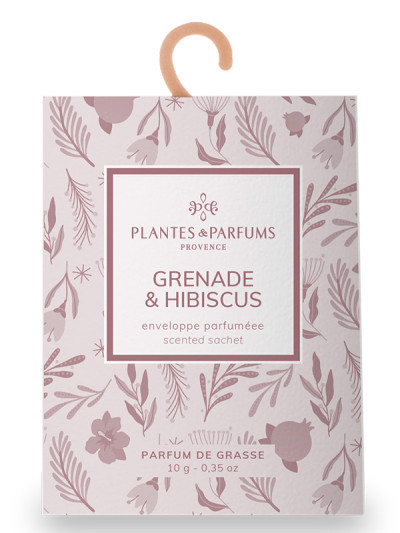Enveloppe parfumée Grenade & Hibiscus 10g | PLANTES & PARFUMS