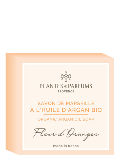 Savon de Marseille à l'huile d'Argan 100g Fleur d'Oranger | PLANTES & PARFUMS