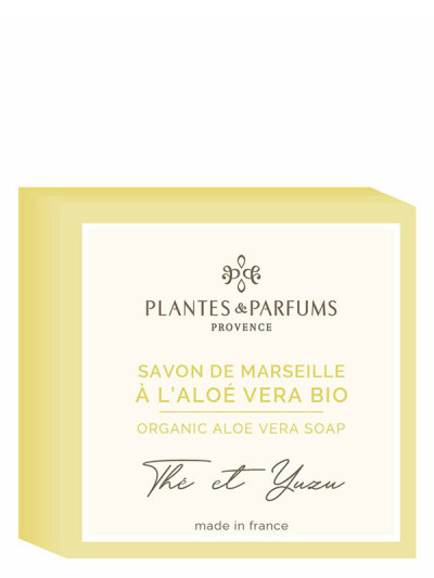 Savon de Marseille à l'Aloé Vera 100g Thé et Yuzu | PLANTES & PARFUMS