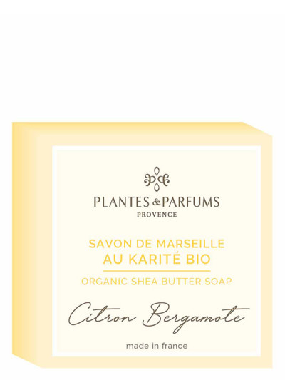 Savon de Marseille au Karité 100g Citron Bergamote | PLANTES & PARFUMS