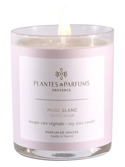 Bougie parfumée Musc Blanc 180g | PLANTES & PARFUMS