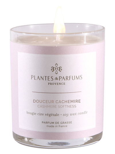 Bougie parfumée Douceur Cachemire 180g | PLANTES & PARFUMS