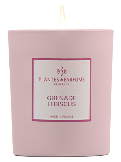Pflanzliche Duftkerze Granatapfel Hibiscus 180g | PLANTES & PARFUMS