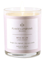 Pflanzliche Duftkerze Leinen-Traum 180g | PLANTES & PARFUMS