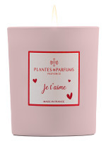 Bougie parfumée Je t'aime 180g | PLANTES & PARFUMS