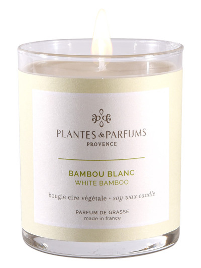 Pflanzliche Duftkerze Weisser Bambus 180g | PLANTES & PARFUMS