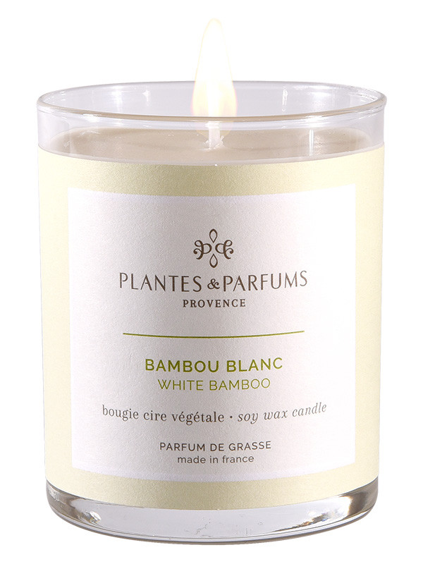 PLANTES & PARFUMS, Bougie parfumée Bambou Blanc 180g