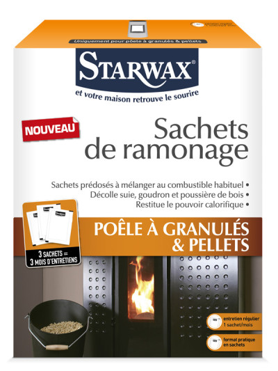 Sachets de ramonage poêle à granulés & pellets | STARWAX