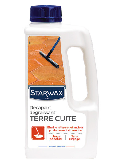 Décapant, dégraissant pour tomettes & terres cuites 1L | STARWAX