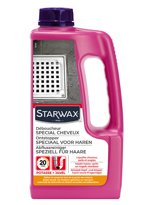 STARWAX, Déboucheur canalisations spécial cheveux 900ml, Starwax